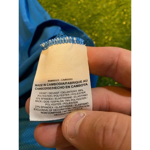 Nike shirt mens large blue black tiger woods collection oakmont polo stretch 26 - Picture 3 of 10